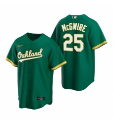 Mens Nike Oakland Athletics 25 Mark McGwire Green Alternate Stitched Baseball Jerse