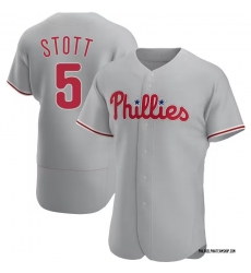 Men Philadelphia Phillies 5 Bryson Stott Gray Flexbase Stitched Jersey