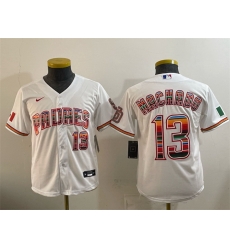 Youth San Diego Padres 13 Manny Machado White Mexico Cool Base Stitched Baseball Jersey Youth San Diego Padres 13 Manny Machado White Mexico Cool Base Stitched Baseball Jersey