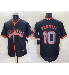 Men San Francisco Giants 10 Casey Schmitt Black 2026 Alternate Stadium Stitched Baseball Jersey Men San Francisco Giants 10 Casey Schmitt Black 2026 Alternate Stadium Stitched Baseball Jersey