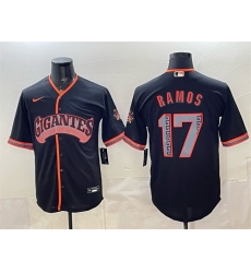 Men San Francisco Giants  17 Heliot Ramos Black 2026 Alternate Stadium Stitched Baseball Jersey