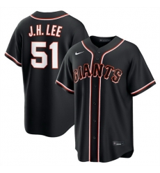 Men San Francisco Giants 51 Jung Hoo Lee 2026 Fashion Replica Black Out Stitched Baseball Jersey Men San Francisco Giants 51 Jung Hoo Lee 2026 Fashion Replica Black Out Stitched Baseball Jersey