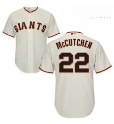 Mens Majestic San Francisco Giants 22 Andrew McCutchen Replica Cream Home Cool Base MLB Jersey 