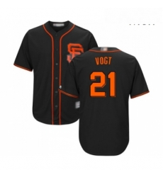 Mens San Francisco Giants 21 Stephen Vogt Replica Black Alternate Cool Base Baseball Jersey 