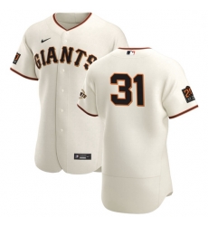 San Francisco Giants 31 Tyler Anderson Men Nike Cream Home 2020 Authentic 20 at 24 Patch Player MLB Jersey