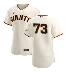 San Francisco Giants 73 Caleb Baragar Men Nike Cream Home 2020 Authentic Player MLB Jersey