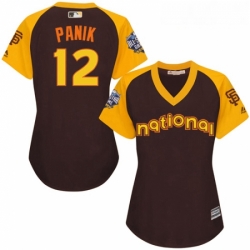 Womens Majestic San Francisco Giants 12 Joe Panik Authentic Brown 2016 All Star National League BP Cool Base MLB Jersey Womens Majestic San Francisco Giants 12 Joe Panik Authentic Brown 2016 All Star National League BP Cool Base MLB Jersey