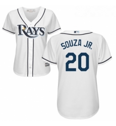 Womens Majestic Tampa Bay Rays 20 Steven Souza Replica White Home Cool Base MLB Jersey