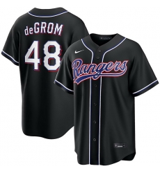 Nike Men Texas Rangers 48 Jacob Degrom 2026 Black Out Fashion Jersey Nike Men Texas Rangers 48 Jacob Degrom 2026 Black Out Fashion Jersey