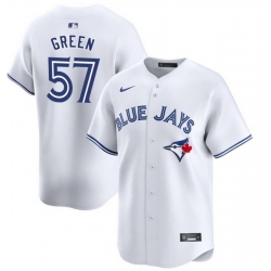 Men Toronto Blue Jays 57 Chad Green White Cool Base Stitched Jersey