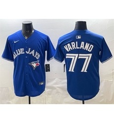Men Toronto Blue Jays 77 Louis Varland Royal 2025 Limited Stitched Baseball Jersey Men Toronto Blue Jays 77 Louis Varland Royal 2025 Limited Stitched Baseball Jersey