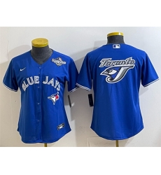 Women Toronto Blue Jays Team Big Logo Royal 2025 World Series Cool Base Stitched Baseball Jersey Women Toronto Blue Jays Team Big Logo Royal 2025 World Series Cool Base Stitched Baseball Jersey