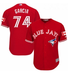 Youth Majestic Toronto Blue Jays 74 Jaime Garcia Replica Scarlet Alternate MLB Jersey 