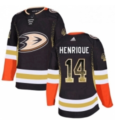 Mens Adidas Anaheim Ducks 14 Adam Henrique Authentic Black Drift Fashion NHL Jersey 