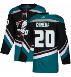 Mens Adidas Anaheim Ducks 20 Jason Chimera Authentic Black Teal Third NHL Jersey 