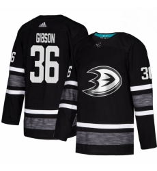 Mens Adidas Anaheim Ducks 36 John Gibson Black 2019 All Star Game Parley Authentic Stitched NHL Jersey 