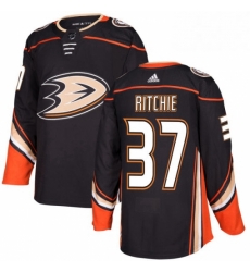 Mens Adidas Anaheim Ducks 37 Nick Ritchie Premier Black Home NHL Jersey 