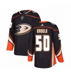 Mens Adidas Anaheim Ducks 50 Benoit Olivier Groulx Premier Black Home NHL Jersey 