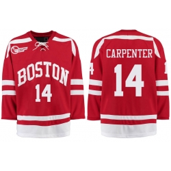 Boston University Terriers BU 14 Bobo Carpenter Red Stitched Hockey Jersey