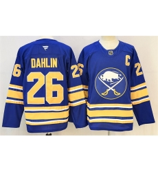 Men Buffalo Sabres 26 Rasmus Dahlin Blue 2024 25 With C Patch Stitched Jersey Men Buffalo Sabres 26 Rasmus Dahlin Blue 2024 25 With C Patch Stitched Jersey