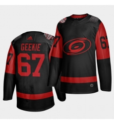 Carolina Hurricanes 67 Morgan Geekie Black Men 2021 Stadium Series Outdoor Game Jersey