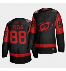 Carolina Hurricanes 88 Martin Necas Black Men 2021 Stadium Series Outdoor Game Jersey