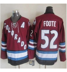 Colorado Avalanche #52 Adam Foote Red CCM Throwback Stitched NHL Jersey