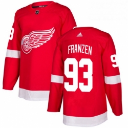 Mens Adidas Detroit Red Wings 93 Johan Franzen Premier Red Home NHL Jersey 