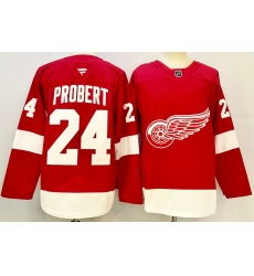 Mens Fanatics Detroit Red Wings 24 Bob Probert Premier Red Home NHL Jersey