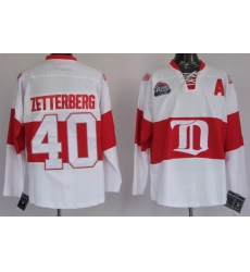 RBK Deroit Red wings #40 Henrik Zetterberg White Winter Classic