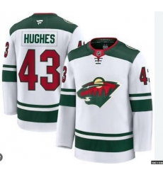 Men Minnesota Wild Quinn Hughes #43 White 2024 25 Home Stitched Hockey Jersey Men Minnesota Wild Quinn Hughes #43 White 2024 25 Home Stitched Hockey Jersey