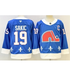Men New York Rangers 19 Joe Sakic Blue 2025 Stitched With C Patch Hockey Jersey Men New York Rangers 19 Joe Sakic Blue 2025 Stitched With C Patch Hockey Jersey