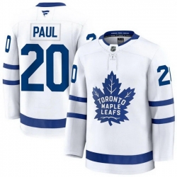 Men Toronto Maple Leafs  20 Nick Paul Fanatics Away White Premium Jersey
