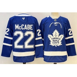 Men Toronto Maple Leafs  22 Jake McCabe Fanatics Home Blue Premium Jersey