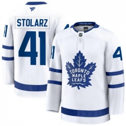 Men Toronto Maple Leafs  41 Anthony Stolarz Fanatics Away White Player Jersey