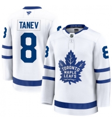 Men Toronto Maple Leafs Chris Tanev 8 Fanatics Away White Premium Stitched Hockey Jersey