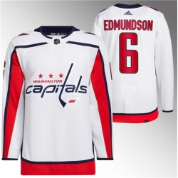 Men Washington Capitals 6 Joel Edmundson White Stitched Jersey