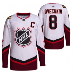 Men Washington Capitals 8 Alex Ovechkin 2022 All Star White Stitched Jersey