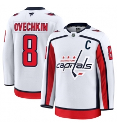 Men Washington Capitals Active Player Custom White 2024 25 Away Stitched Hockey Jersey