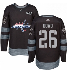 Mens Adidas Washington Capitals 26 Nic Dowd Authentic Black 1917 2017 100th Anniversary NHL Jersey 