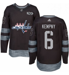 Mens Adidas Washington Capitals 6 Michal Kempny Premier Black 1917 2017 100th Anniversary NHL Jersey 