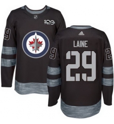 Jets #29 Patrik Laine Black 1917 2017 100th Anniversary Stitched NHL Jersey