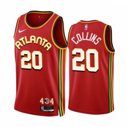 Men's Atlanta Hawks #20 John Collins 2022-23 Red Icon Edition Stitched Jersey