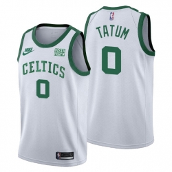 Men Boston Celtics 0 Jayson Tatum Men Nike Releases Classic Edition NBA 75th Anniversary Jersey White