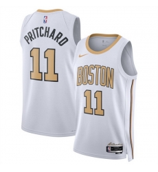 Men Boston Celtics 11 Payton Pritchard White 2025 26 City Edition Stitched Basketball Jersey Men Boston Celtics 11 Payton Pritchard White 2025 26 City Edition Stitched Basketball Jersey