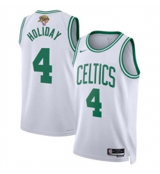 Men Boston Celtics 4 Jrue Holiday White 2024 Finals Association Edition Stitched Basketball Jersey