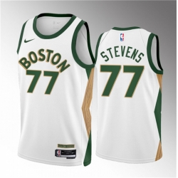 Men Boston Celtics 77 Lamar Stevens White 2023 24 City Edition Stitched Basketball Jersey