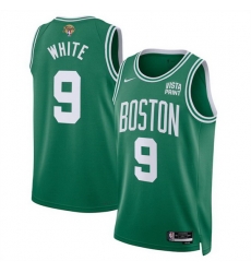 Men Boston Celtics 9 Derrick White Kelly Green 2024 Finals Icon Edition Stitched Basketball Jersey