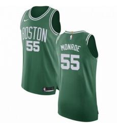 Mens Nike Boston Celtics 55 Greg Monroe Authentic GreenWhite No Road NBA Jersey Icon Edition 