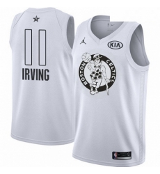 Mens Nike Jordan Boston Celtics 11 Kyrie Irving Swingman White 2018 All Star Game NBA Jersey 